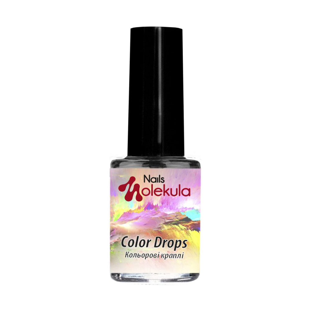 Акварель для дизайну нігтів Nails Molekula Professional Color Drops, Pink, 6 мл